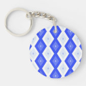 Royal blue diamond pattern キーホルダー (正面)