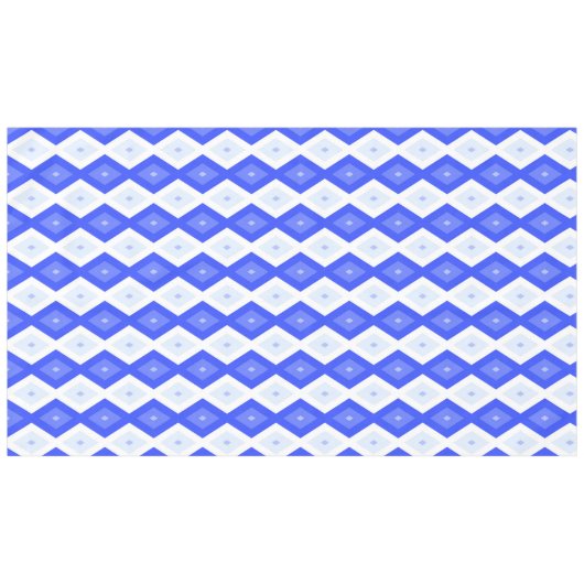 Royal blue diamond pattern テーブルクロス (正面(横))