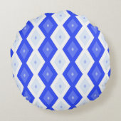 Royal blue diamond pattern ラウンドクッション (裏面)
