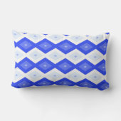 Royal blue diamond pattern ランバークッション (裏面)