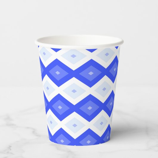 Royal blue diamond pattern 紙コップ (裏面)