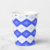 Royal blue diamond pattern 紙コップ (左)