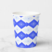 Royal blue diamond pattern 紙コップ (右)