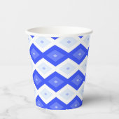 Royal blue diamond pattern 紙コップ (正面)