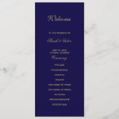 Royal Blue double side program card  プログラム (正面)