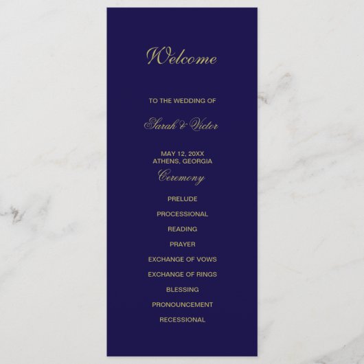 Royal Blue double side program card  プログラム (正面)