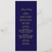 Royal Blue double side program card  プログラム (裏面)