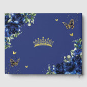 Royal Blue Floral Quinceanera 15 Sweet 16 Photo ゲストブック (裏面)