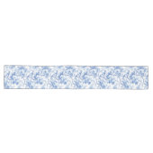 Royal Blue French Toile Roses Floral Table Runner ロングテーブルランナー (横)