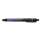 Royal Blue Glitz Custom Autograph Pen 黒ボールペン (ボトム)