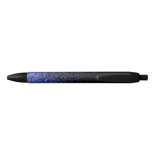 Royal Blue Glitz Custom Autograph Pen 黒ボールペン (裏面)