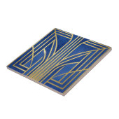 Royal Blue Gold Art Deco タイル (側面)