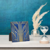 Royal Blue Gold Art Deco フォトプラーク (インサイチュ)