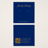 Royal Blue Gold Boutique Earring Display Card (正面&裏面)