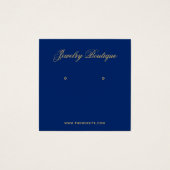 Royal Blue Gold Boutique Earring Display Card (正面)