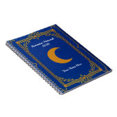 Royal Blue Gold Filigree Ramadan ノートブック (右側)