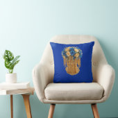 Royal Blue & Gold Floral — Pillow クッション (椅子)