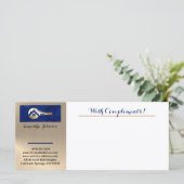 Royal Blue Gold Key Realtor With Compliments Slip (スタンド正面)