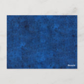 Royal Blue Gold Luxury Formal Wedding Thank You ポストカード (裏面)