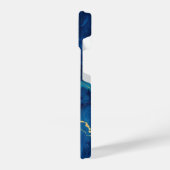 Royal Blue & Gold Marble Phone Case iPhoneケース (左側面)