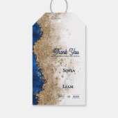 Royal Blue Gold Wedding Thank You Favor  ギフトタグ (裏面)