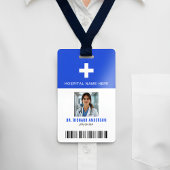 Royal Blue Hospital Employee Bar Code ID バッジ