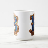 Royal Blue Letter B Monogram コーヒーマグカップ (中央)