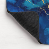 Royal Blue Marble Gold Accent Mousepad マウスパッド (コーナー)