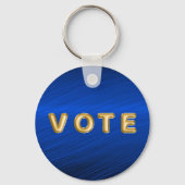 Royal Blue Metallic Graphic Vote キーホルダー (正面)