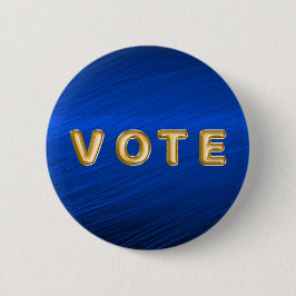 Royal Blue Metallic Graphic Vote 缶バッジ