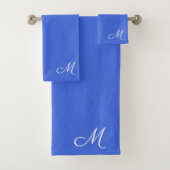  royal  blue  - monogrammed Towel バスタオルセット (インサイチュ)