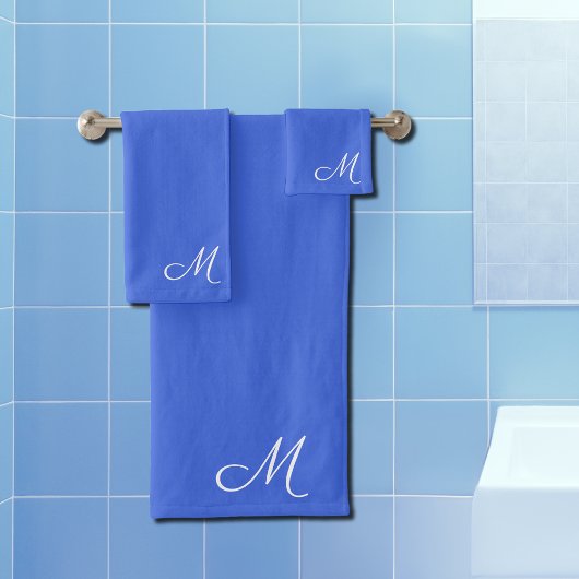   royal  blue  - monogrammed Towel バスタオルセット