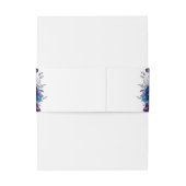 Royal Blue Purple Navy Lilac Blooms Wedding 招待状ベリーバンド (裏面例)