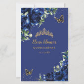 Royal Blue Quinceanera 15 Sponsor Request Letter (裏面)