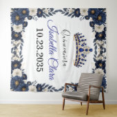 Royal Blue Quinceanera Backdrop Tapestry タペストリー (インサイチュ(横))