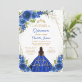 Royal Blue Quinceanera Invitation 招待状 (スタンド正面)