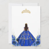 Royal Blue Quinceanera Invitation 招待状 (裏面)