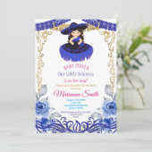 Royal Blue Roses Fiesta Mexicana para Baby Shower 招待状 (スタンド正面)