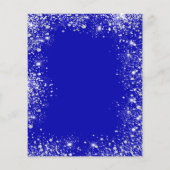 Royal blue silver budget wedding invitation チラシ (裏面)