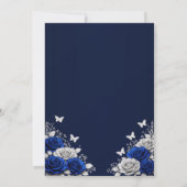 Royal Blue & Silver Quinceanera Invitation 招待状 (裏面)
