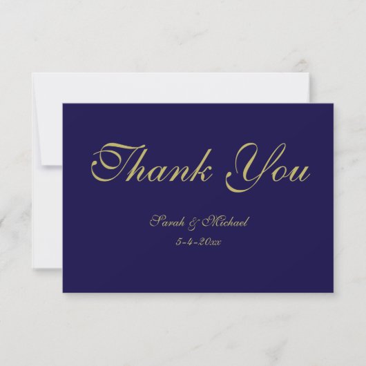 Royal Blue Thank You Card サンキューカード (正面)