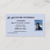 Royal Blue & white w/ photo or logo Business Card 名刺 (正面)