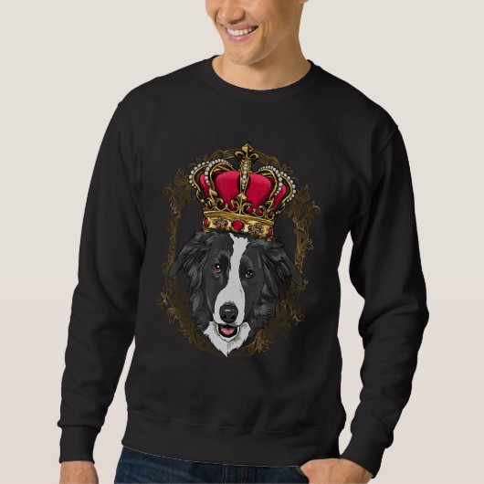 Royal Border Collie King Queen Princess Collie Mom スウェットシャツ (正面)