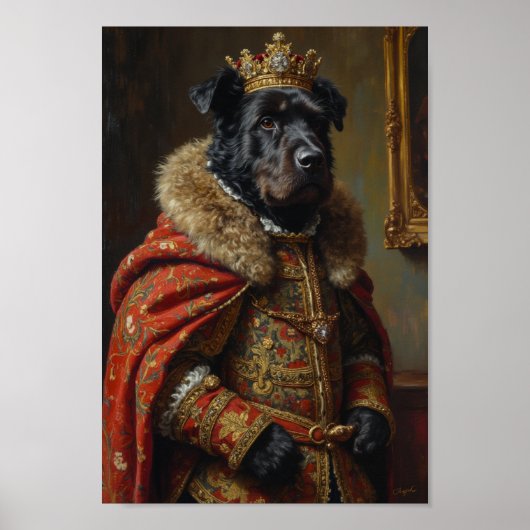 Royal Bouvier des Flandres Portrait ポスター (正面)
