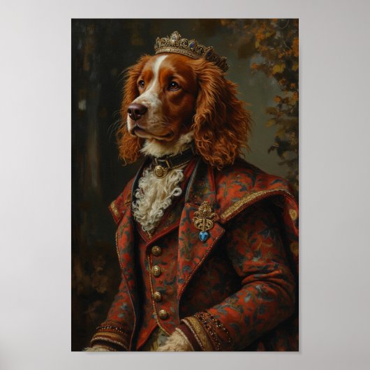 Royal Brittany Spaniel Portrait ポスター (正面)