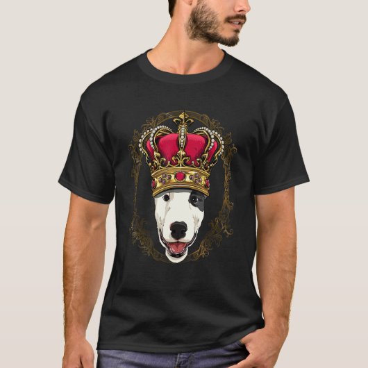 Royal Bull Terrier King Queen Princess Puppy Bully Tシャツ (正面)