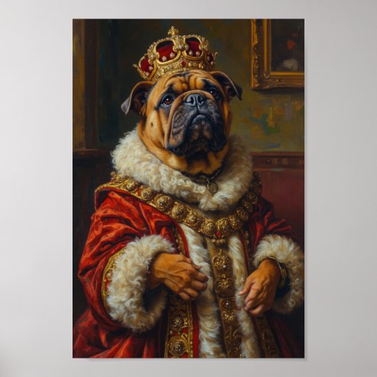 Royal Bulldog Portrait ポスター (正面)