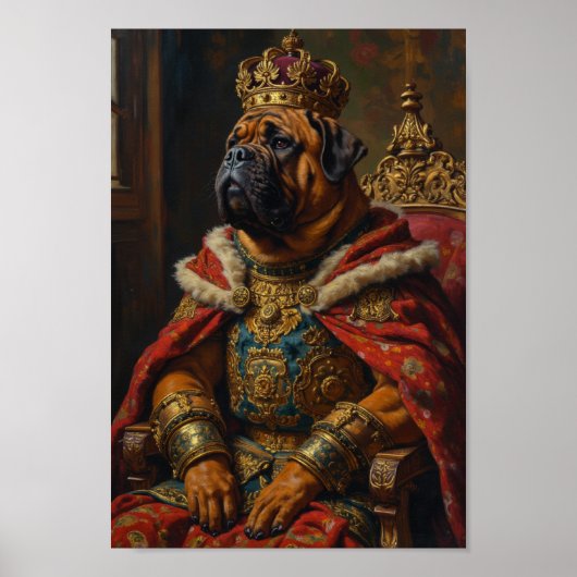 Royal Bullmastiff Portrait ポスター (正面)