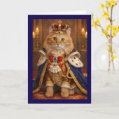 Royal cat birthday カード (黄色い花)