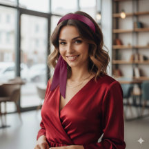 Royal Cherry Tie Headband for Trendy Hair Styles